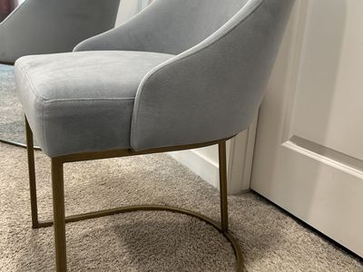 Dining Chair blue velvet (two)