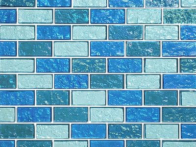 Premium Galaxy Blue Glass Mosaic Tile (1" x 2") — Face-Mounted!