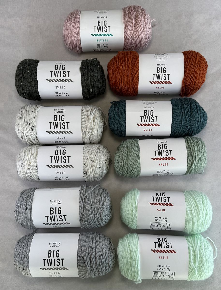 11 New Big Twist Yarn Skeins – Assorted Colors – Joann