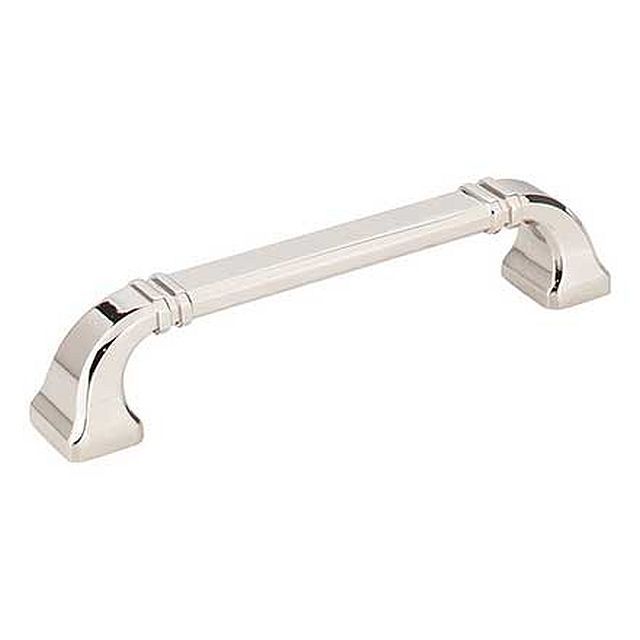 Zinc Cabinet Pull Handle, Ella Series, Polished Nickel Finish,128mm C/C - 5 13/16" L - box of 10