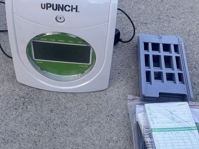 uPunch Time Clock with Time Cards and Rack New Electronic Punch Clock