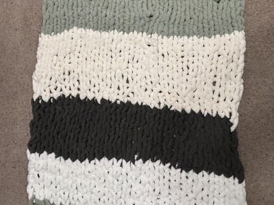 Cozy Handmade Chunky Knit Throw Blanket Home Decor