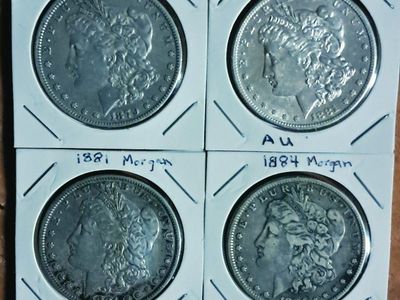 4 US Morgan Silver Dollars