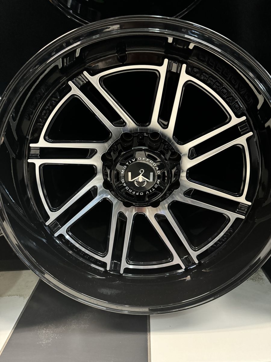 Brand new set of 4 wheels  MOTIV Off Road 425MB Gloss Black Machined 20x12 8x165.1 , -44mm Offset