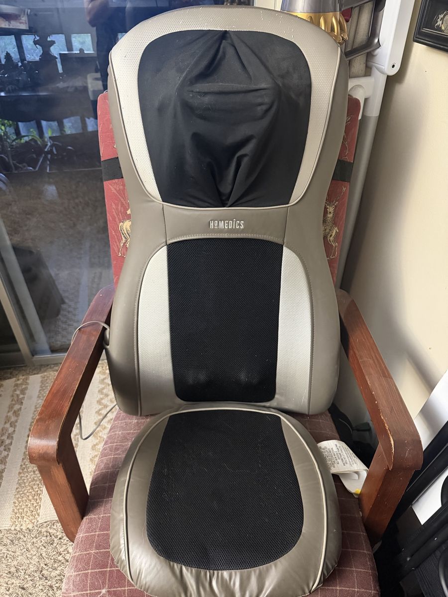 Homedics Gray & Black Full Back Massager Cushion with Heat - Used