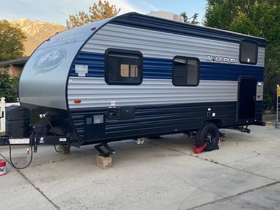 2021 16BHS Wolfpup– Lightweight trailer that sleeps five – MANY UPGRADES and barely used