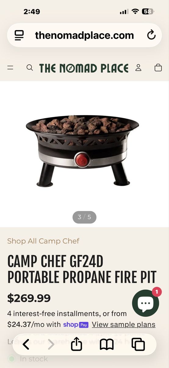 New Camp Chef 24” fire pit “Ponderosa”