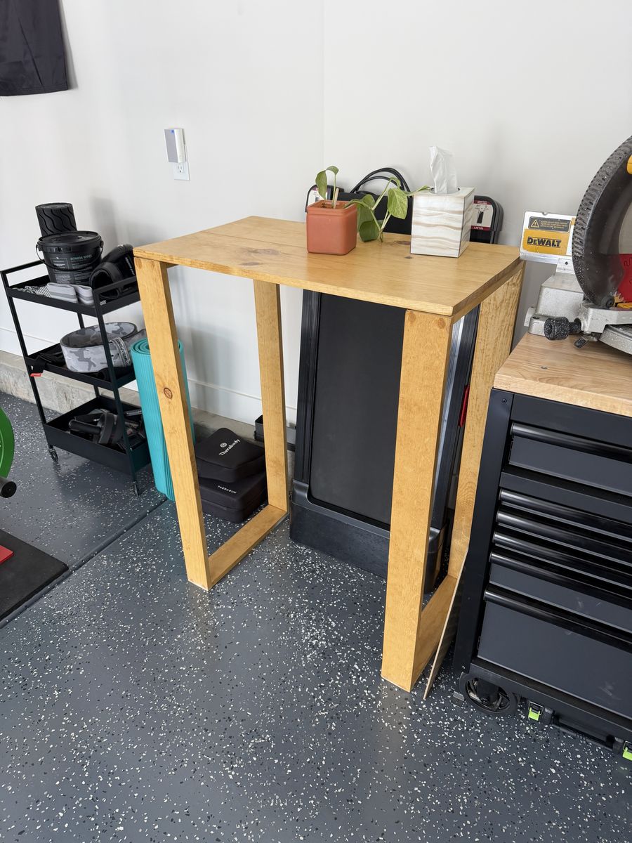 Handmade made to order custom standing desk for work or walking pad