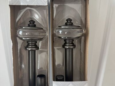 2 New Chelsea Collection Adjustable Curtain Rod Sets 84”–120”