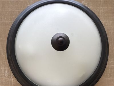 Flush Mount Ceiling Light Fixture Bronze Finish White Glass Dome