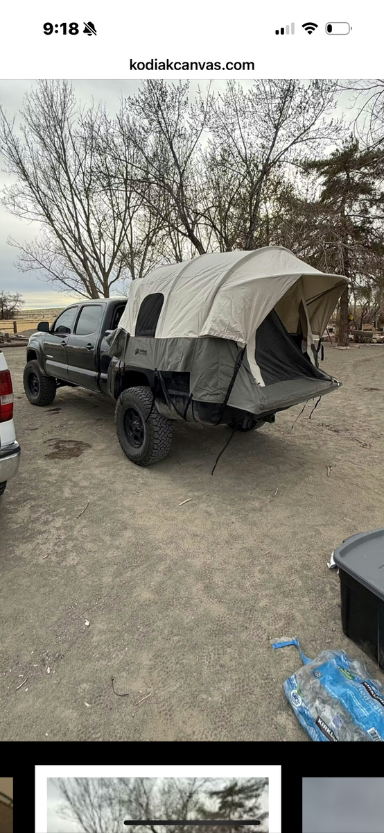 Kodiak Canvas Truck Tent for Toyota Tacoma and other small trucks
