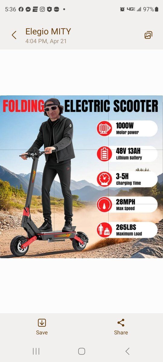 fast electric scooter 29 30 mph