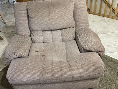 Brown Striped Arm Chair