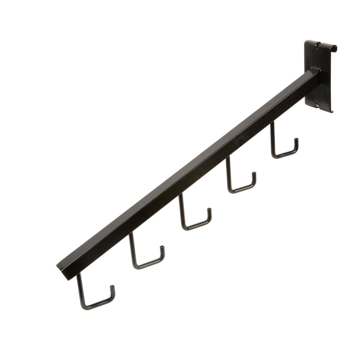 Black Metal Display Rack With 5 Hooks