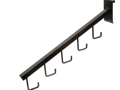 Black Metal Display Rack With 5 Hooks