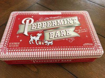 Williams Sonoma Peppermint Bark Tin