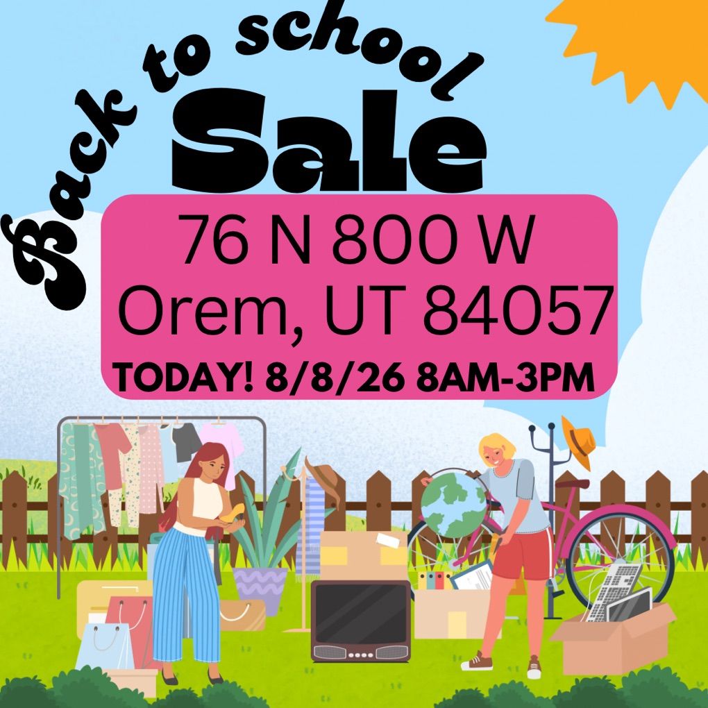 TODAY Yard Sale 8-3pm