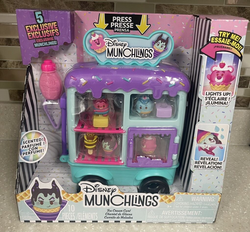 Disney Munchlings Ice Cream Cart, 13-Piece