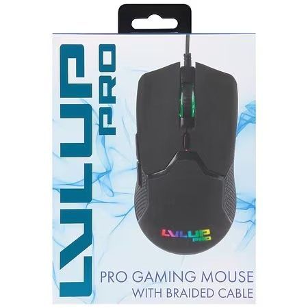 LVLUP Pro Gaming Mouse with 6ft Braided Cable, Black