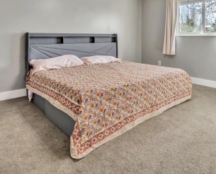 King Size Purple Mattress And Bed Frame - New !