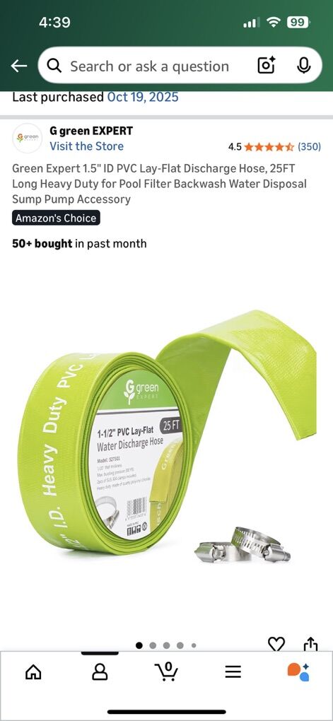 Green Expert 1.5 Inch Leaf Flat Discharge Hose