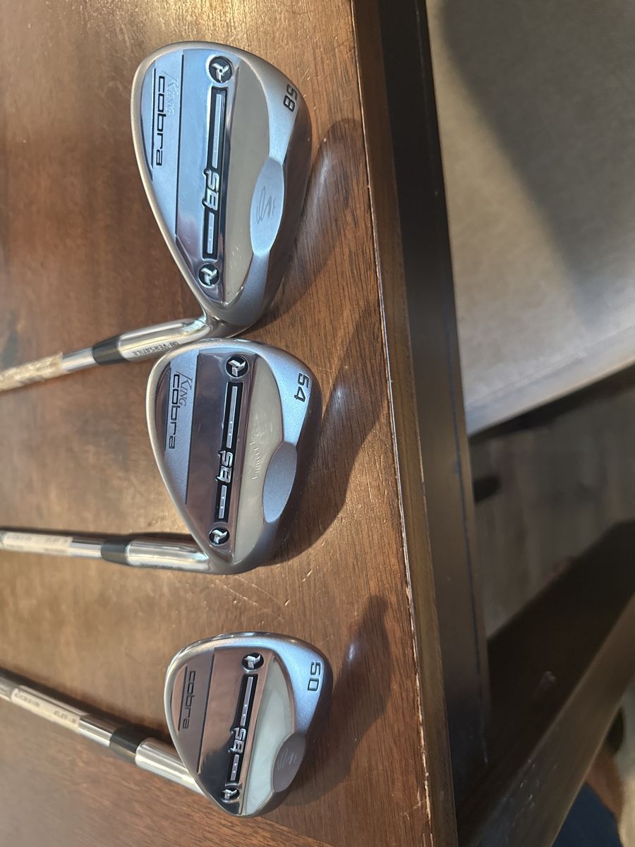 Cobra King SB Wedges Set (50°, 54°, 58°) with KBS Shafts & Golf Pride Grips - Excellent Condition