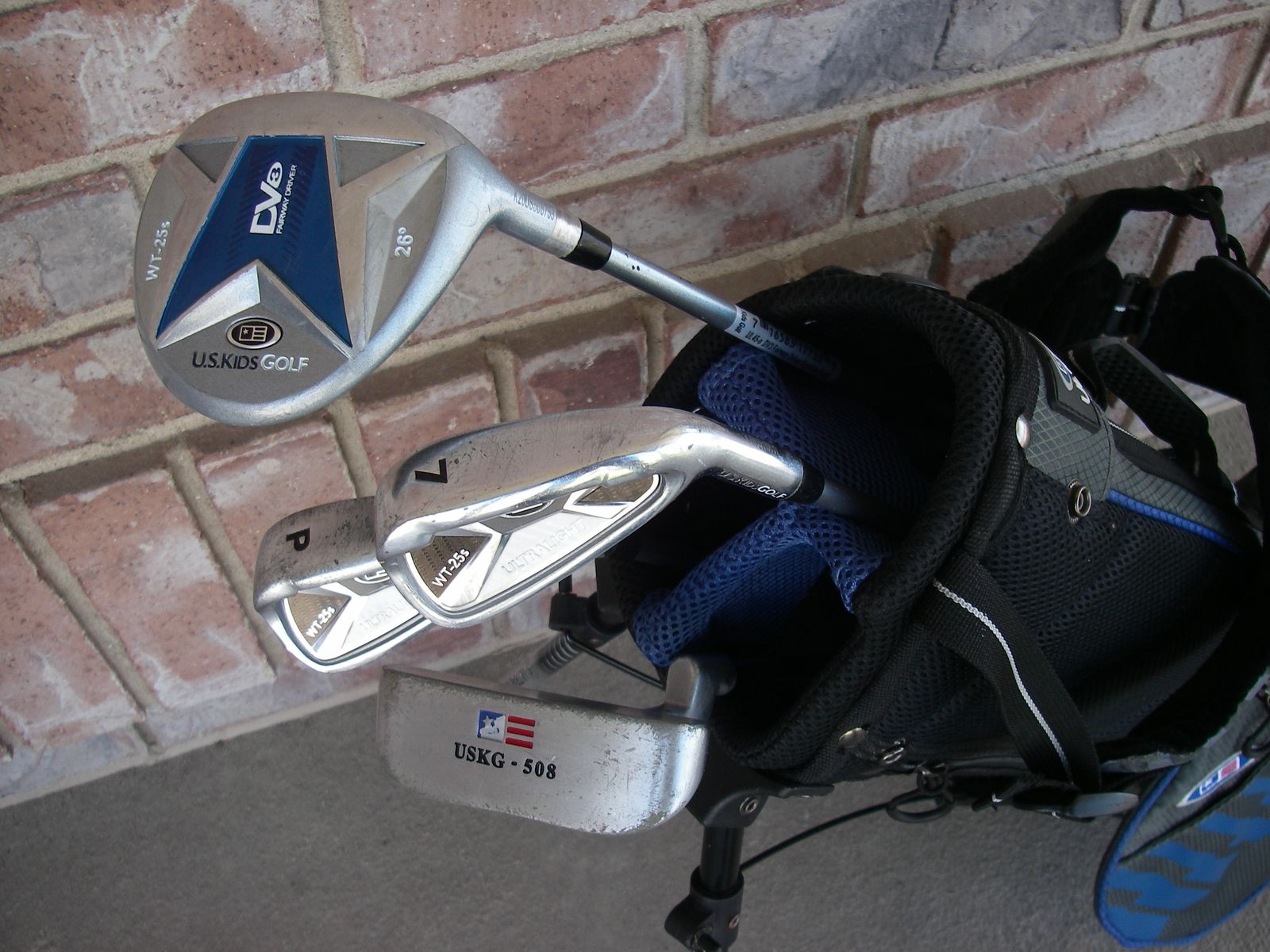 U.S. KIDS, 45" Junior Golf Clubs Set, Stand Bag, Graphite, JR, Kids, Youth, RH USKG