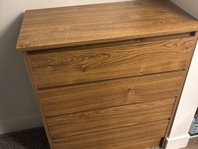4 drawer wooden dresser
