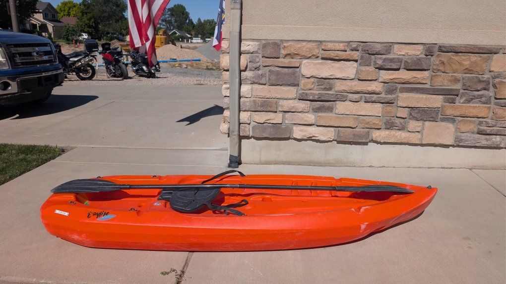 Lifetime Daylite 80 sit-on-top kayak in orange