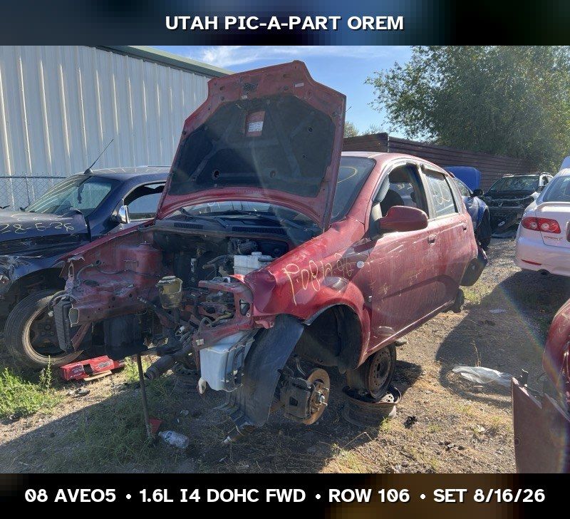 Just In! 2008 Chevrolet Aveo5 Parts - UTPAP Orem