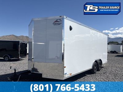 8.5x20 American Hauler Mach Enclosed Car Hauler Trailer - 7'6" Interior - 10K GVWR - .080 PolyCor, Insulation, Ramp Door, Rear