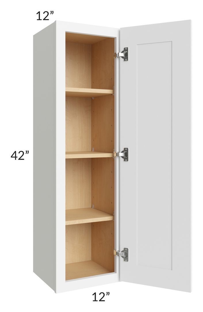 Brilliant White Shaker Wall Cabinet – 12” x 42” – $100 OBO