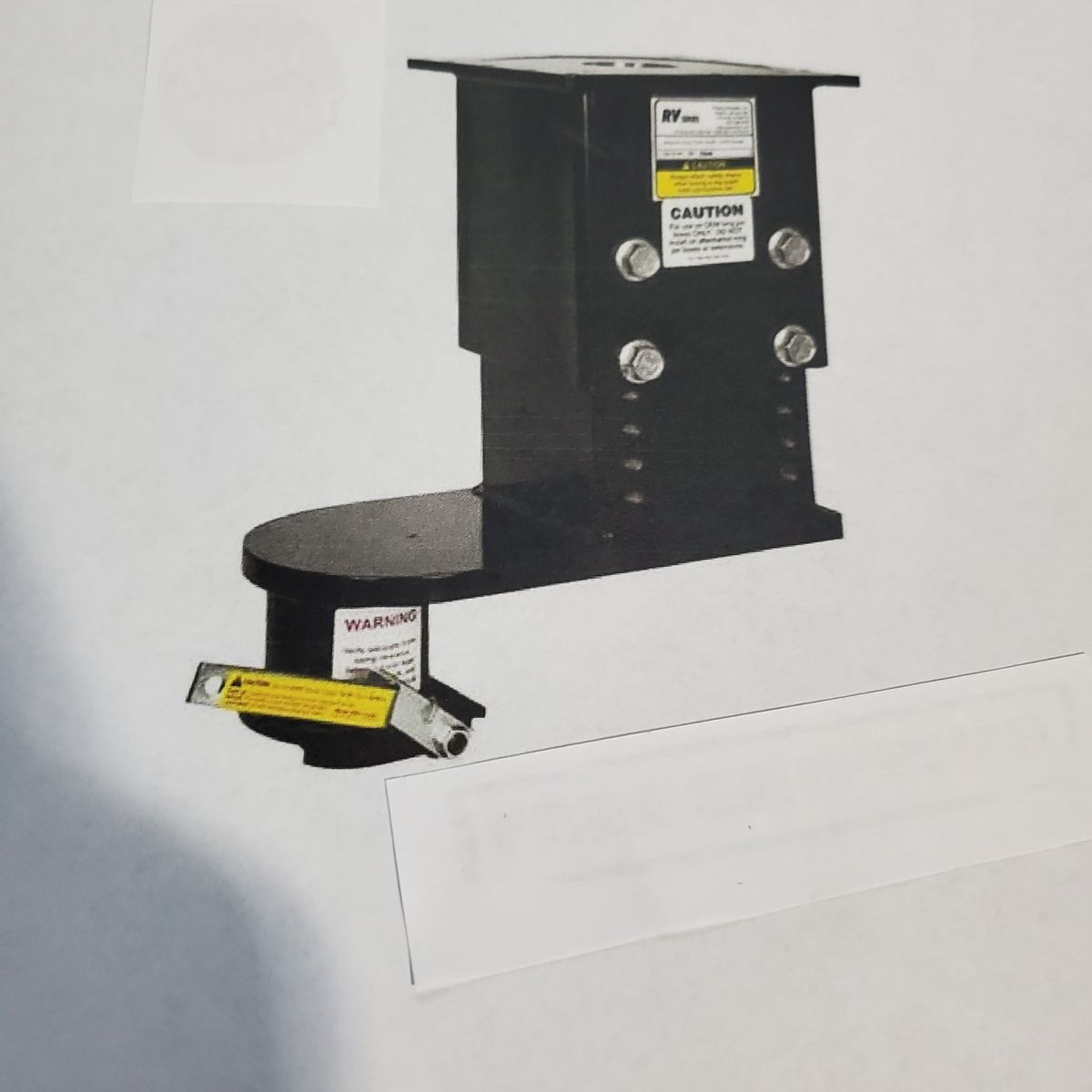RV2 9 inch offset Fifth Wheel Gooseneck Adapter