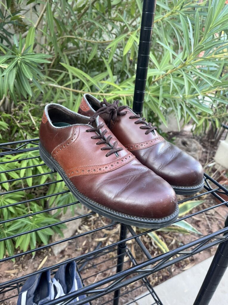 Nunn Bush Leather Two Tone Saddle Dress Shoes