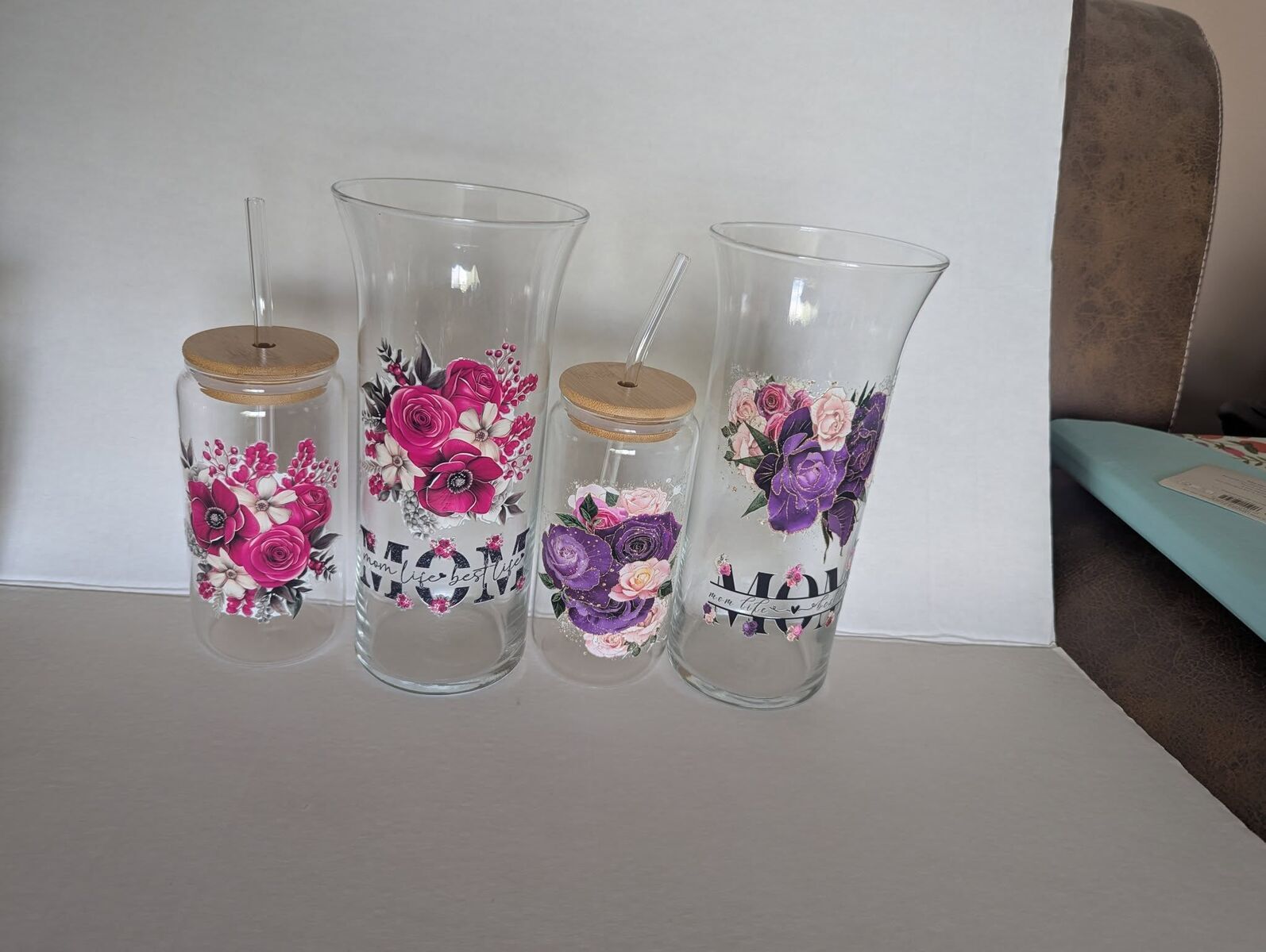 Mother's Day/Mom's Birthday Matching Vases and Tu