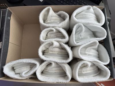 9x 4”x14” 200-Micron Felt Filter Socks with Plastic Ring