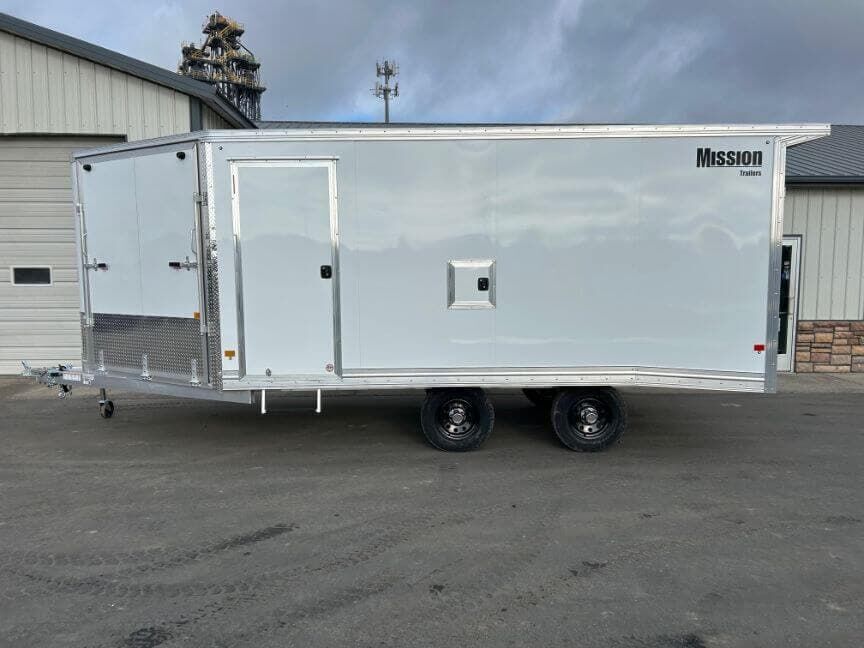 2026 Mission Trailers MES 101x16' 3 Place Enclosed Snowmobile Trailer Alumin