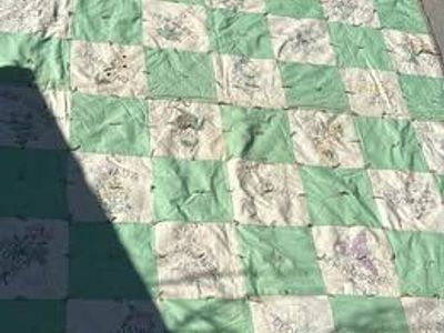 Vintage 50 States Stitched Quilt Bedspread