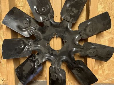 Heavy Duty, Steel, 9 Blade, 19.5" Dia., OEM, Regular Rotation, Mechanical Fan. For use with Fan Clutch