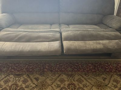 Couches set of 2 Full Couch- Grey Microfiber
