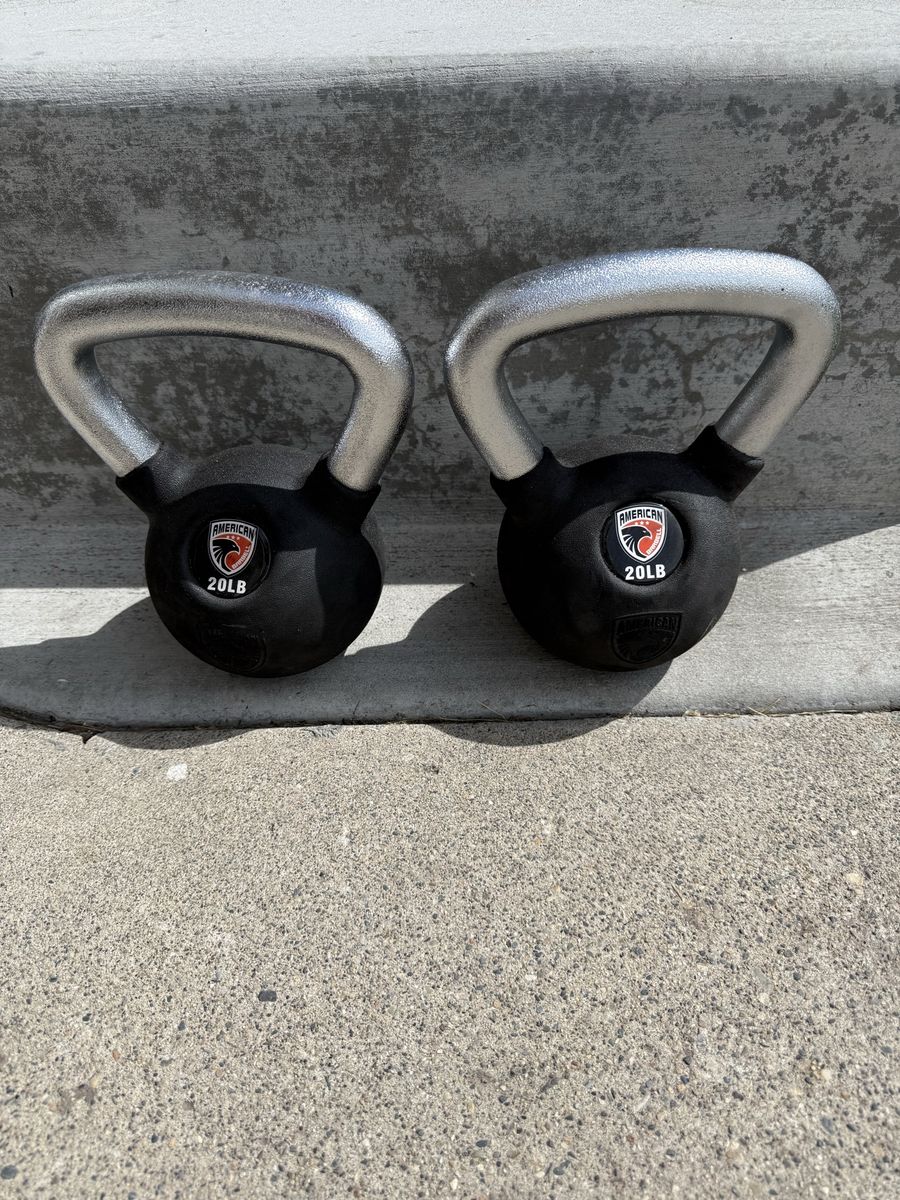 New American Barbell Urethane Kettlebell Set 20 pounds each 40 total