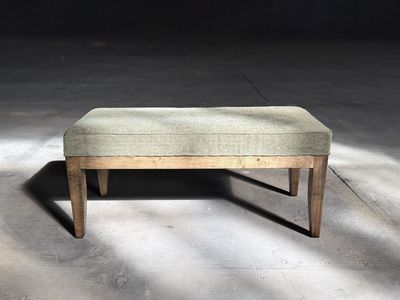 Mid Century Modern Wooden Upholstered Bench