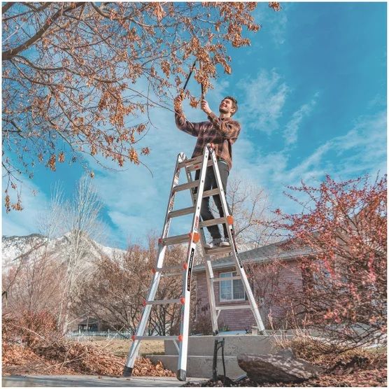 Little Giant Megalite M18 Telescoping Multi-Position Ladder with Ladder Rack 2009560 #106311