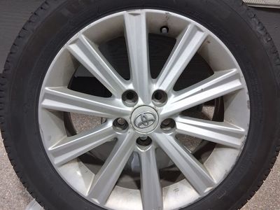 Michelin Defender 215/55R17 All-Season Tires (4) on Toyota OEM Silver 17" Alloy Wheels