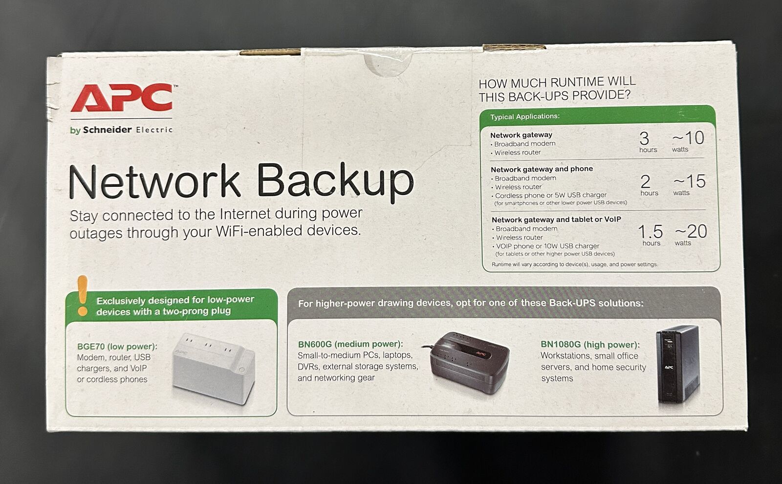 Brand new APC Network Back up.