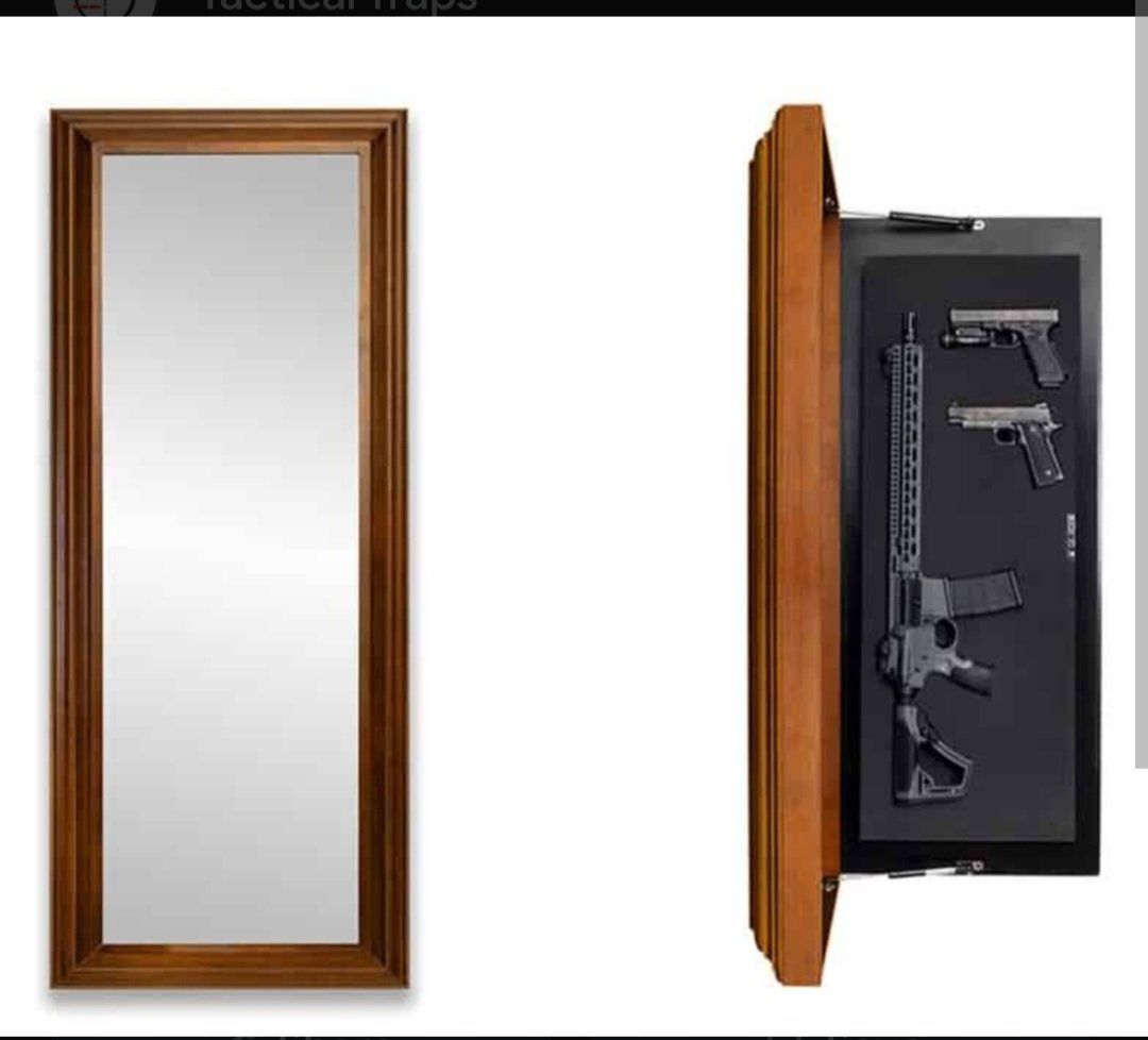 large mirror guns and valuables safe
