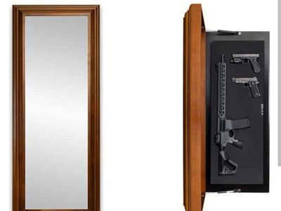 large mirror guns and valuables safe