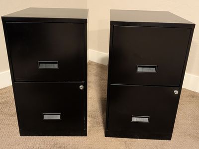 2 Drawer Metal Filing Cabinets