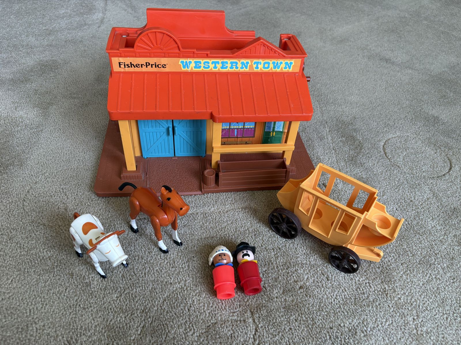 Vintage Fisher-Price Little People Western Town Set