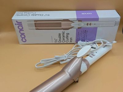 Conair Double Ceramic 1 1/2 Inch Curling Iron - Rose Gold/White